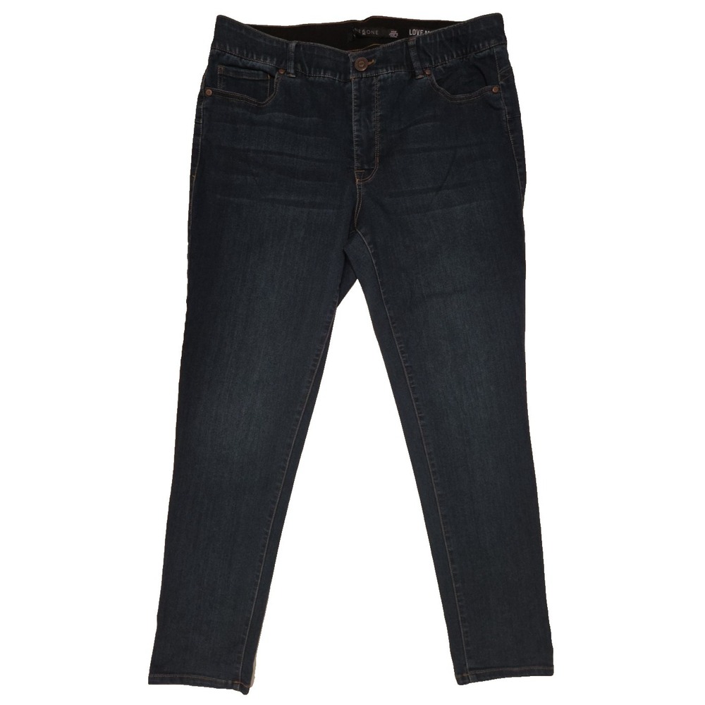 One 5‎ One Love My Fit Goddess Womens 14W Jeans Dark Blue Stretch